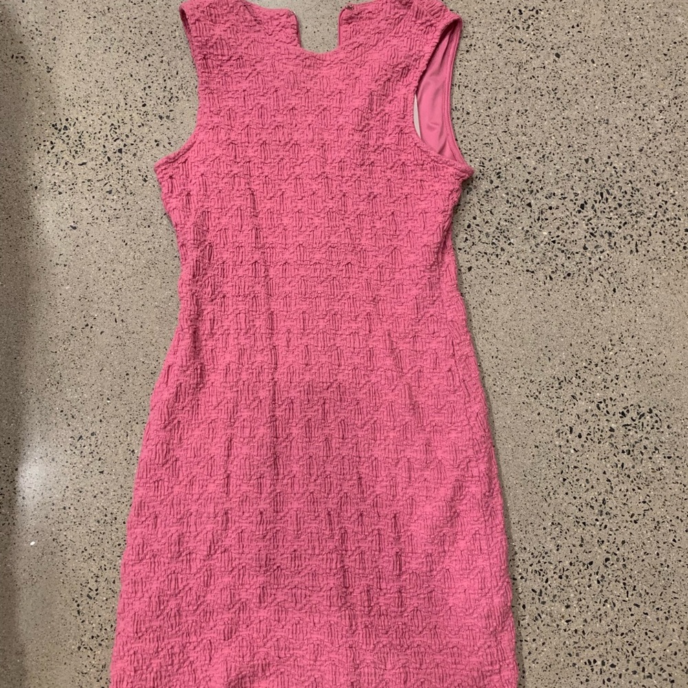 Anthropologie Pink Pleated Sheath Mini Dress